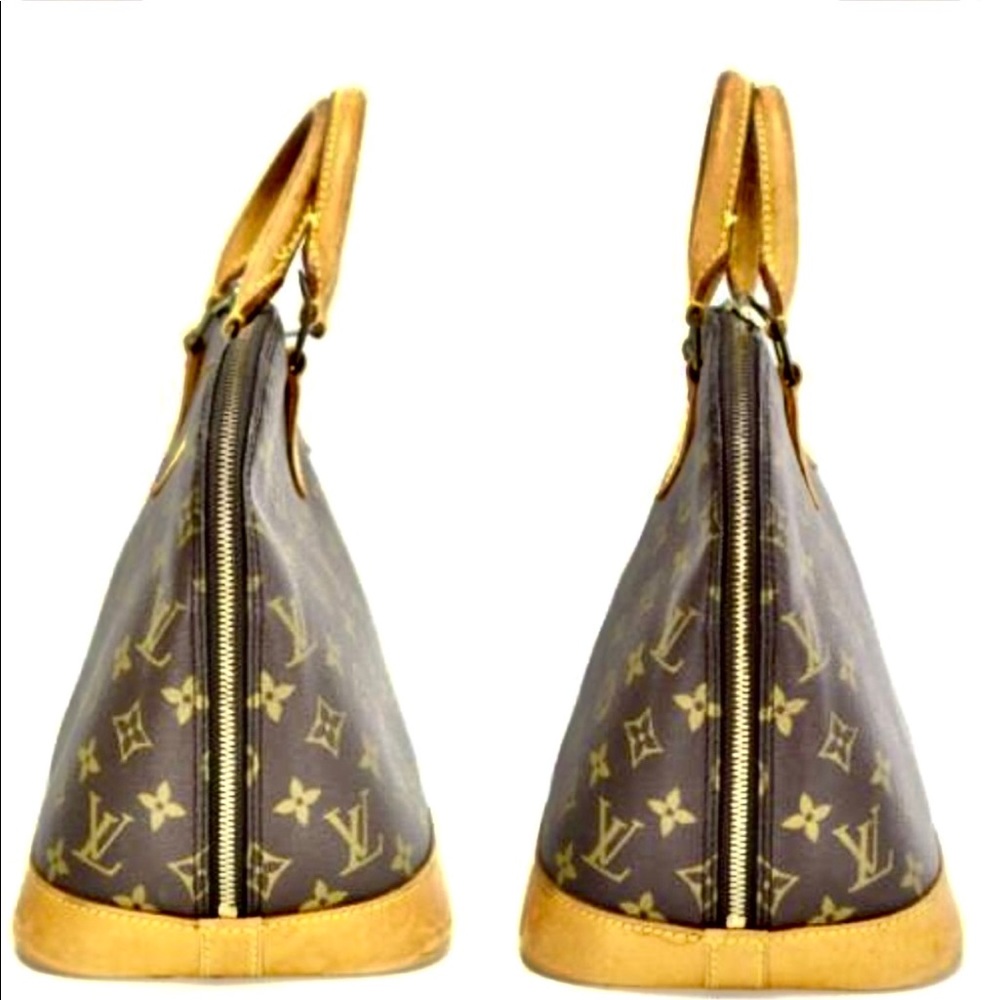 LOUIS VUITTON ALMA SATCHEL HANDBAG LEATHER BROWN - Picture 4 of 8